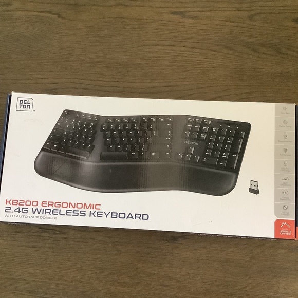 Delton KB200 Ergonomic 2.4G Wireless KEYBOARD ONLY No Dongle - NEW - Picture 5 of 6